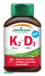 3141_JAMIESON VITAMINY K2 120MCG A D3 1000 IU 30 KAPSLI